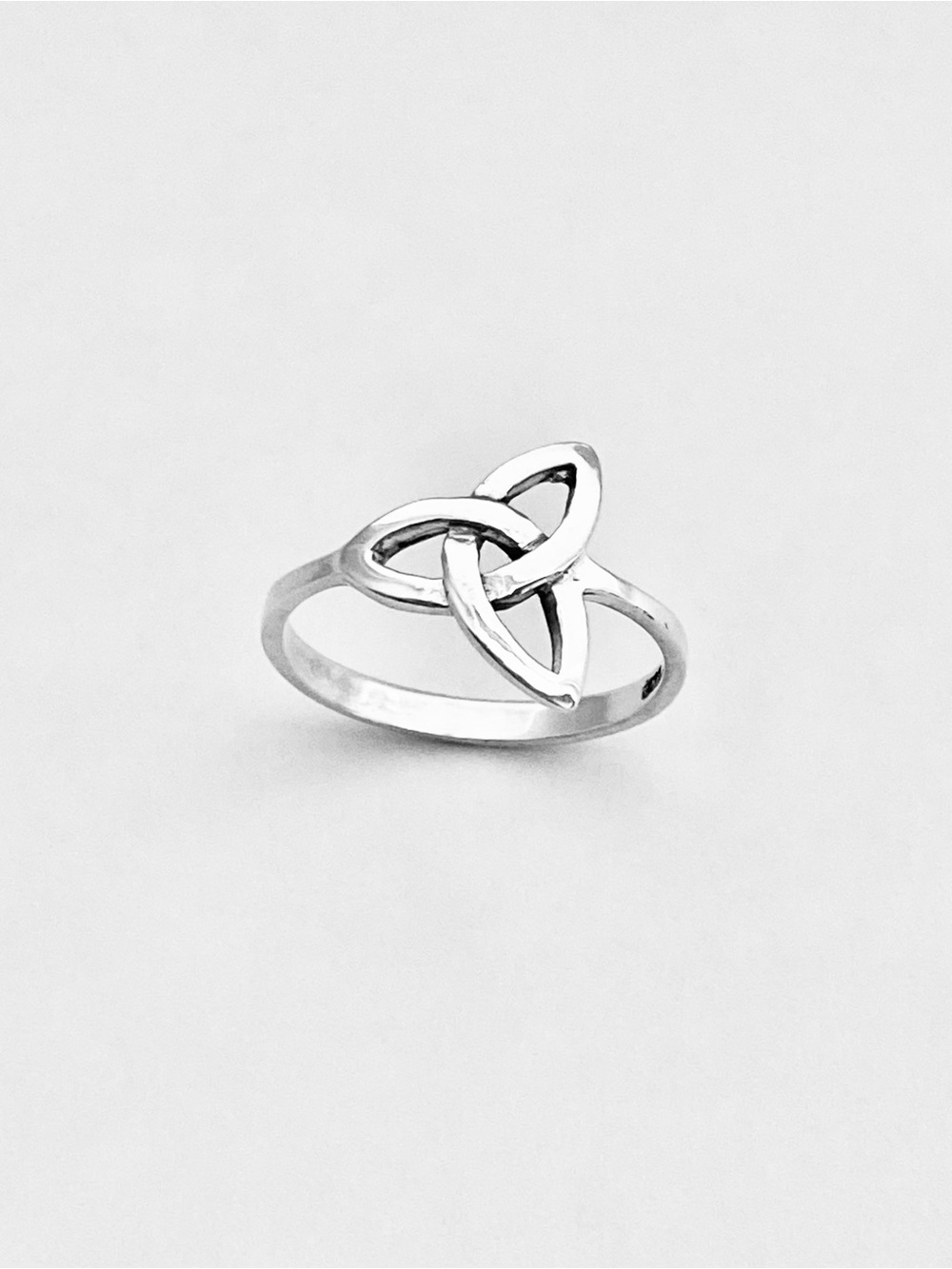 Sterling Silver Triquetra Ring, Celtic Knot Silver Rings, Trinity Love Knots
